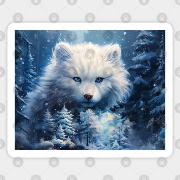 White Wolf Magnet by tfortwo